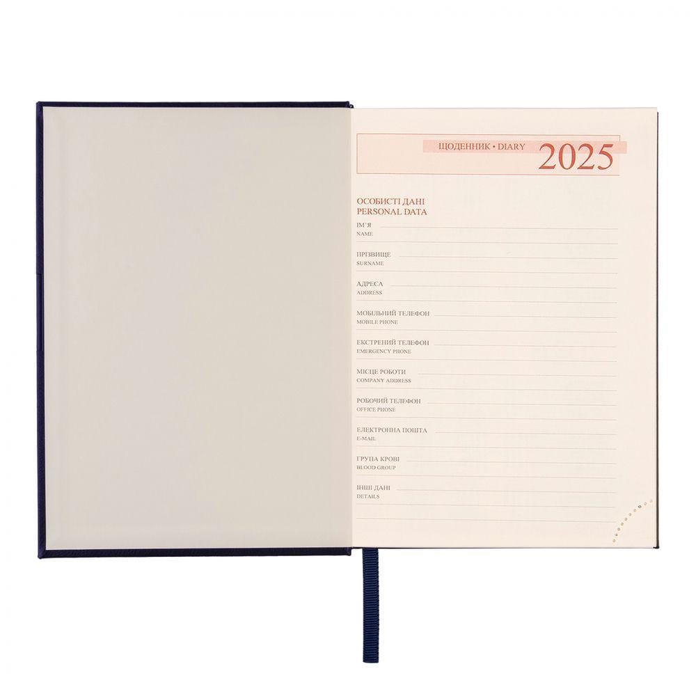 Дневник датированный 2025 Leo Planner Persona A5 368 стр. Темно-синий (252527) - фото 6