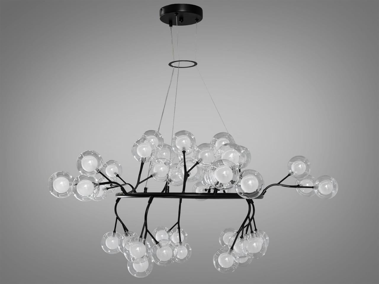 Люстра Y889-45BBK-LS Светлячок в спальню 45 ламп Черный (2092850626)