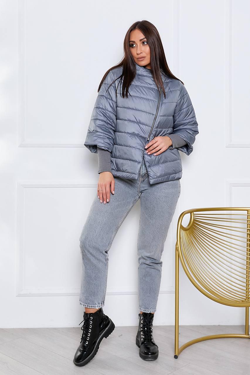 Куртка - кимоно Aiza А524 утепленная с укороченным рукавом р. 42 - 44 Серый (11720232) Куртка - кимоно Aiza А524 утепленная с укороченным рукавом р. 42 - 44 Серый (11720232)