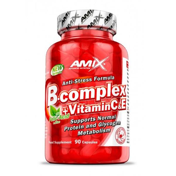 Витаминно-минеральный комплекс для спорта Amix Nutrition B-Complex + vit.C&vit.E 90 капс. (24034948)