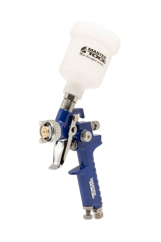 Фарбопульт пневматичний MasterTool HVLP MINI ВПЛБ 125 мл Ø 0,8 мм круглий/плоский факел 70-110 л/хв 2-25 бар (80-8930)