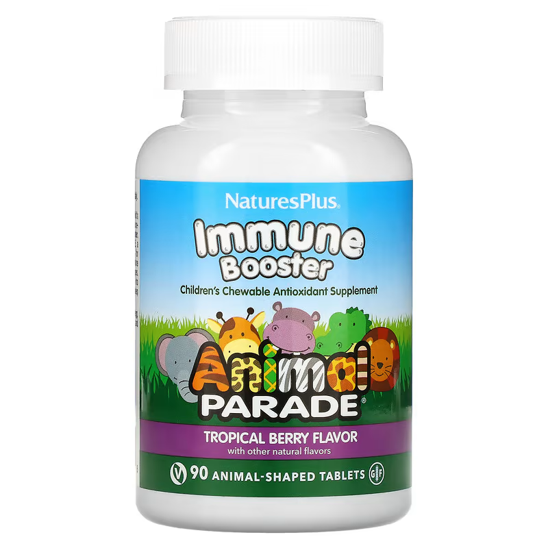 Комплекс витаминов Nature's Plus Animal Parade Immune Booster для поддержки иммунной системы 90 таблеток