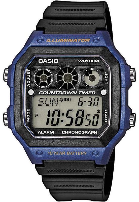 Часы мужские Casio AE-1300WH-2A мировое время серый циферблат Часы мужские Casio AE-1300WH-2A мировое время серый циферблат