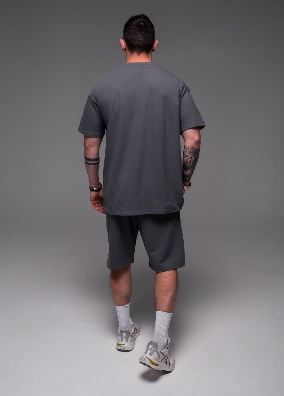 Прогулочный костюм мужской Must Believe оверсайз M Графитовый (2385) - фото 4