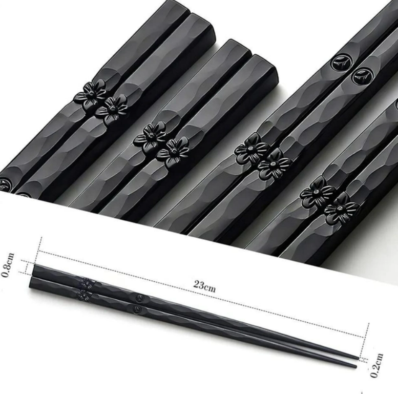 Палочки UrbanKit многоразовые для суши 5 пар Черный - фото 2 Палочки UrbanKit многоразовые для суши 5 пар Черный - фото 2