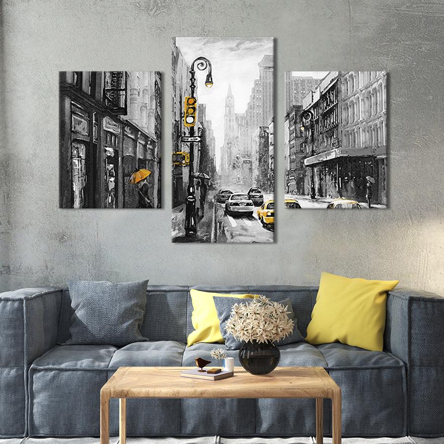 Картина для интерьера Живописная улица Лондона 96x60 см (390-32)