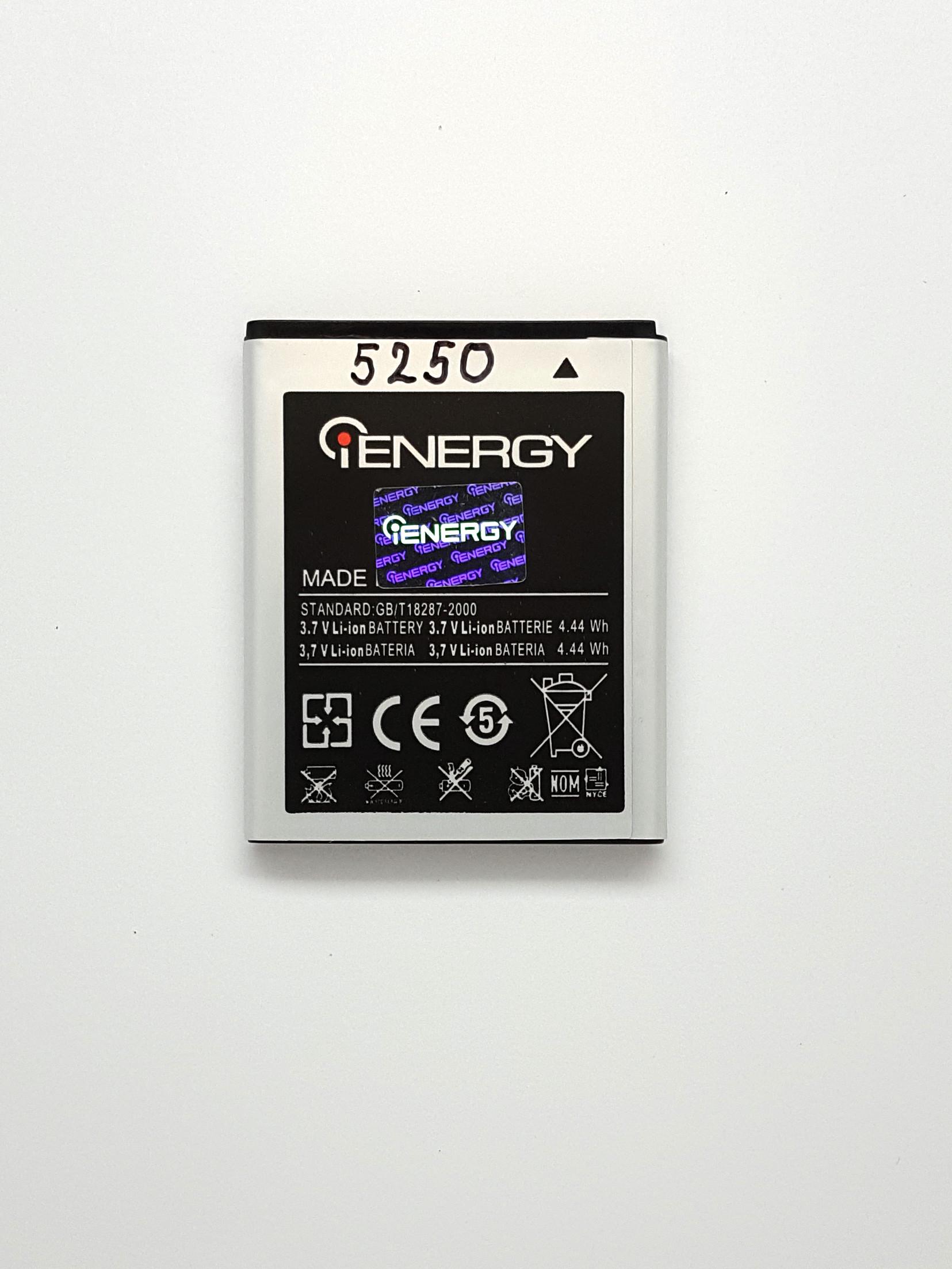 Аккумулятор iENERGY для SAMSUNG S5250 (EB494353VU)