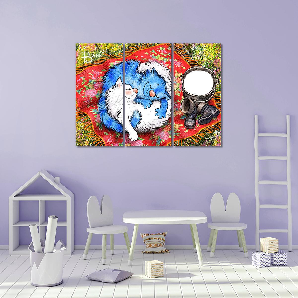 Модульна картина Літній сон 3 модуля 90x135 см Модульна картина Літній сон 3 модуля 90x135 см