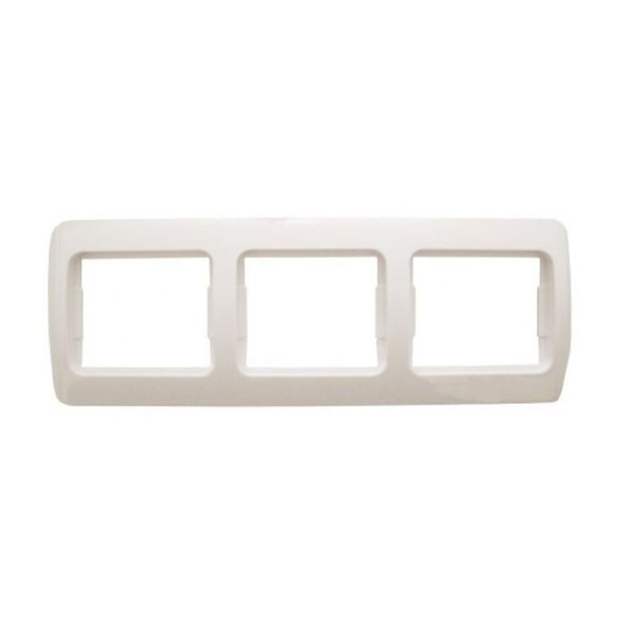 Рамка 3-місна горизонтальна АСКО-УКРЕМ Pм-3-Sq-W Білий