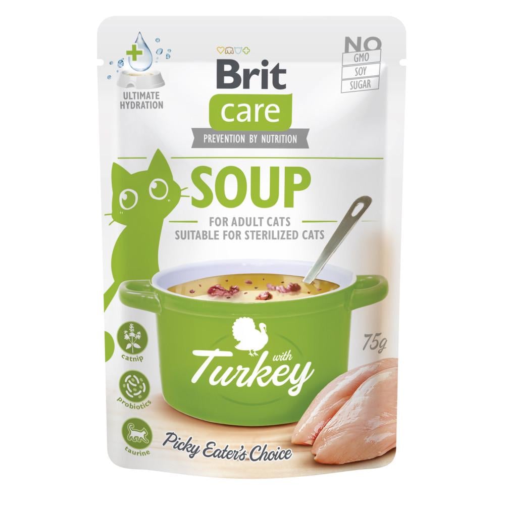 Корм влажный Brit Soup Turkey для кошек суп с индейкой 75 г (34806828)