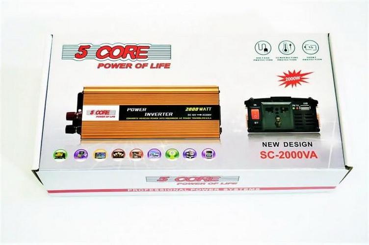 Автомобільний інвертор 5 Core 2000W 12V-220V (5689) - фото 4