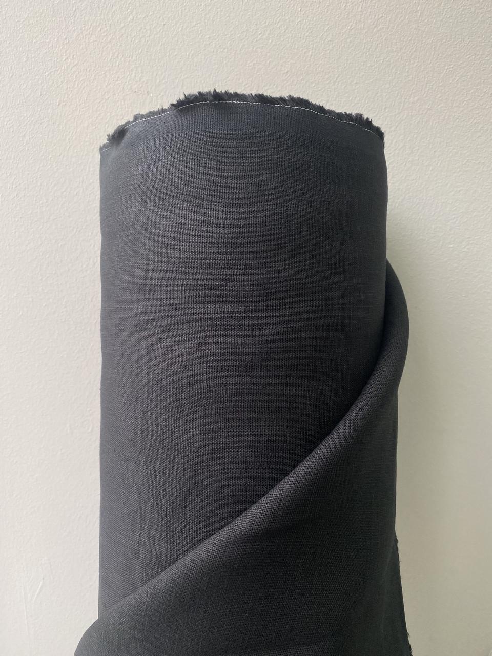 Ткань скатертная LINEN PLUS 100% лен 143 см 147/948 Черный - фото 1