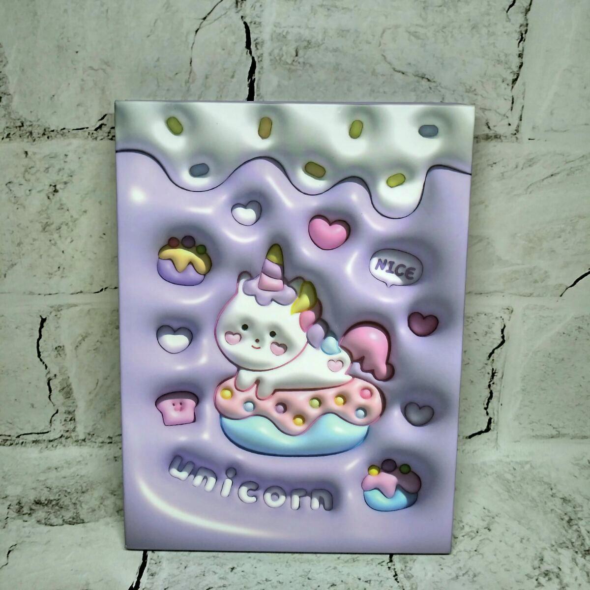 Зеркало косметическое настольное раскладное Единорог 23х17 см Сиреневый (1214451-4)