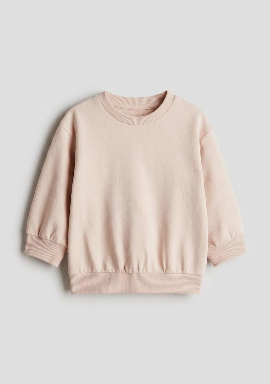 Світшот дитячий для дівчинки H&M 98 см Пудровий (25101501A1)