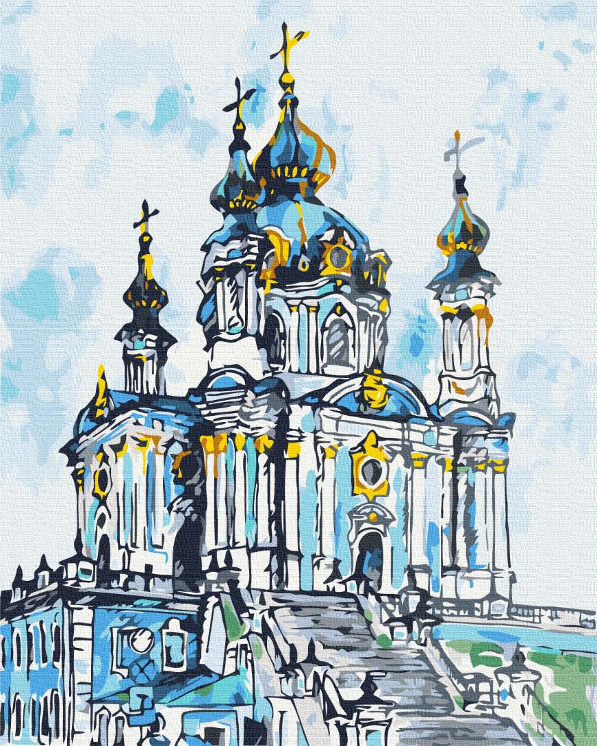 Картина по номерам Brushme Премиум Андреевская церковь 40x50 см (PBS53359)