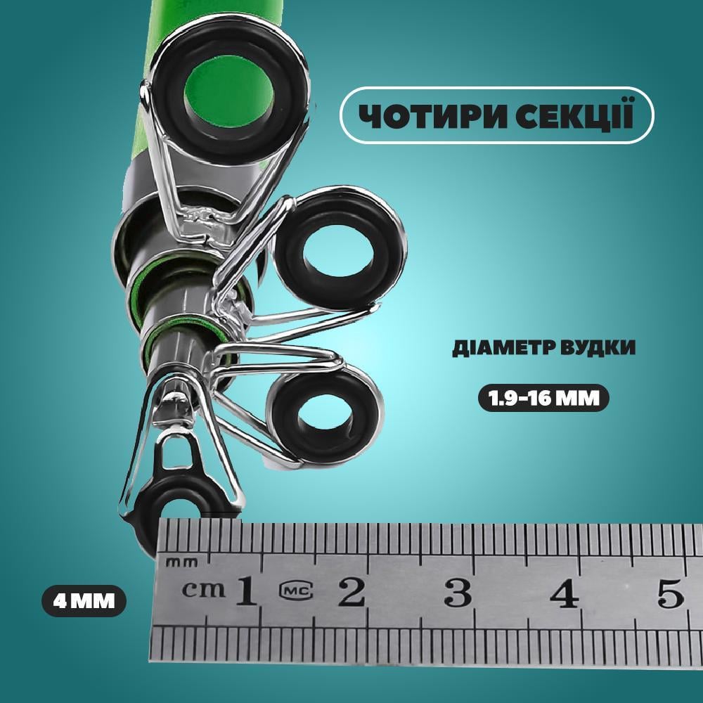 Вудилище спінінгове телескопічне з котушкою для рибалки 1,8 м (SPTLNS-0570) - фото 2