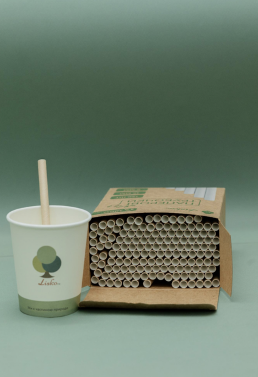 Трубочки бумажные крафт в картонной упаковке 8х150 мм 150 шт. - фото 3