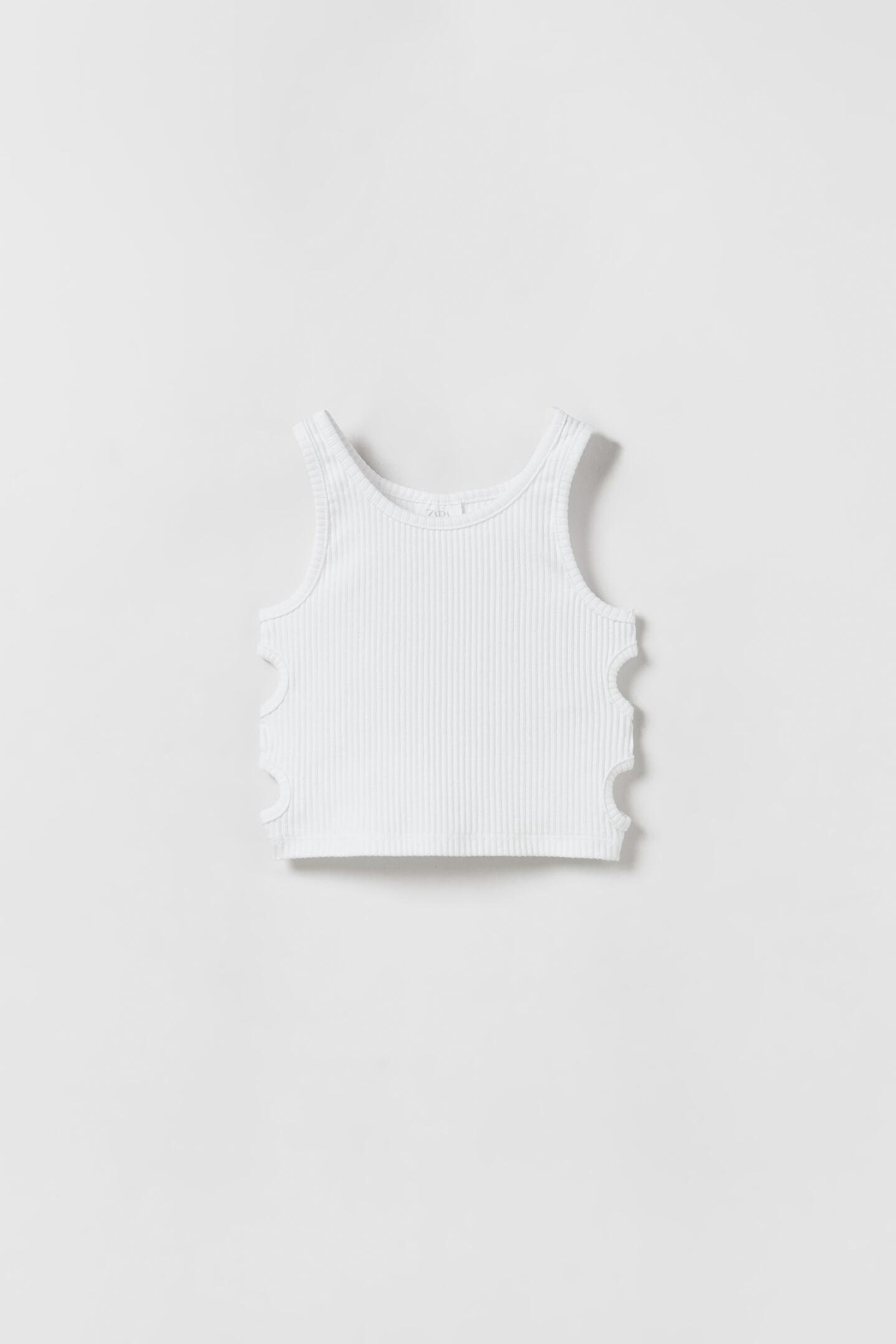 Топ рубчик для девочки Zara 140 см Белый 5048125250 (fc7c4b97)