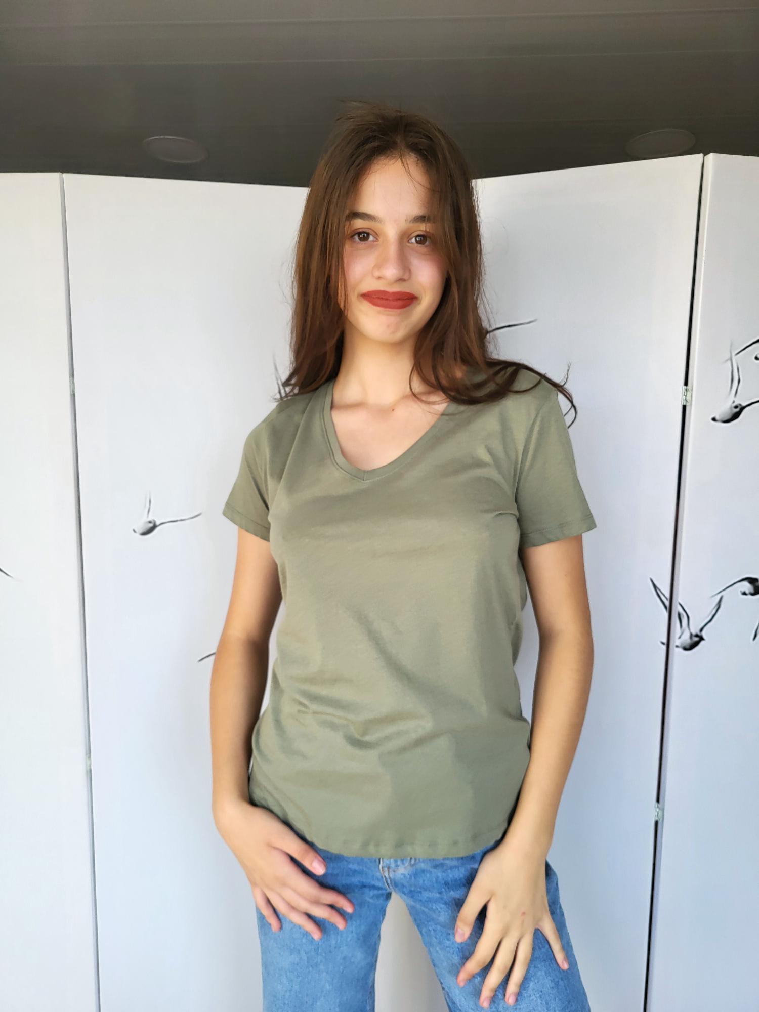 Футболка женская Pink Woman 10985 M Хаки (44)
