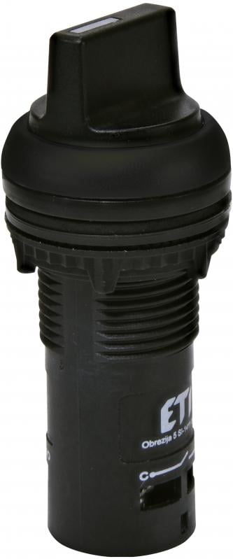 Переключатель IO ETI ECS2S-N90-10 1NO 22 мм 2 фиксированных положения Черный (4771642)