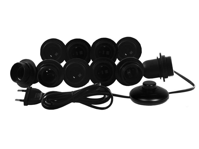 Подсветка гримерного зеркала LEDUA светодиодная врезная с ножным выключателем 10 шт. E27 Черный