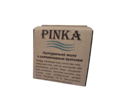 Мыло натуральное твердое Pinka с активированным углем 100 г (902310463) Мыло натуральное твердое Pinka с активированным углем 100 г (902310463)