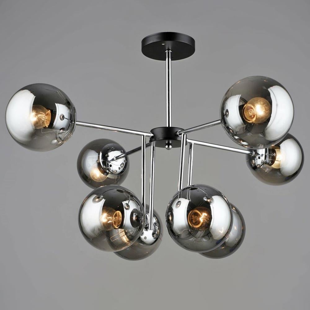 Люстра молекула потолочная Light House SRS-20298/8 Черный/Хром Люстра молекула потолочная Light House SRS-20298/8 Черный/Хром