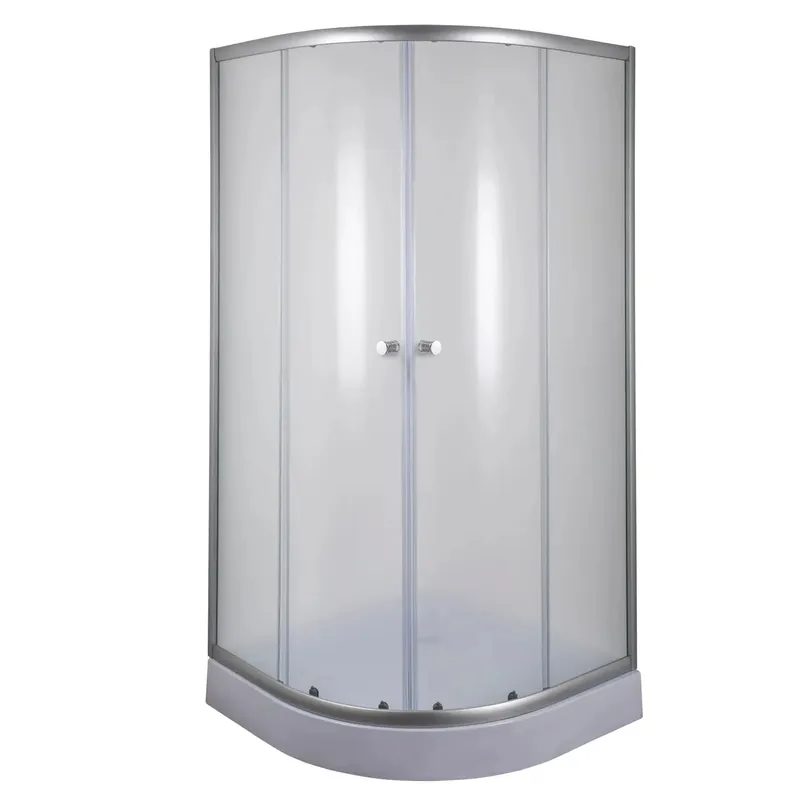 Душевая кабина MIXXUS PLAIN SCT02-90x90x195-FB полукруглая/с подонном/стекло 4 мм 90x90 см Сатин (OL-MI6896)