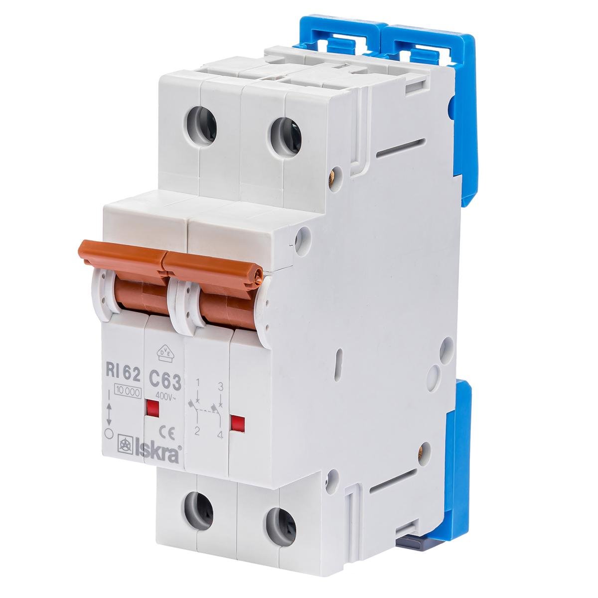 Автоматический выключатель 63A 2P 10 kA C ISKRA RI62C63A (786100158000)