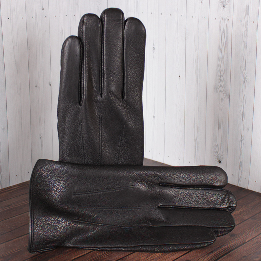 Рукавички чоловічі шкіряні LM209-1 демісезонні M 8,5" 22 см Чорний