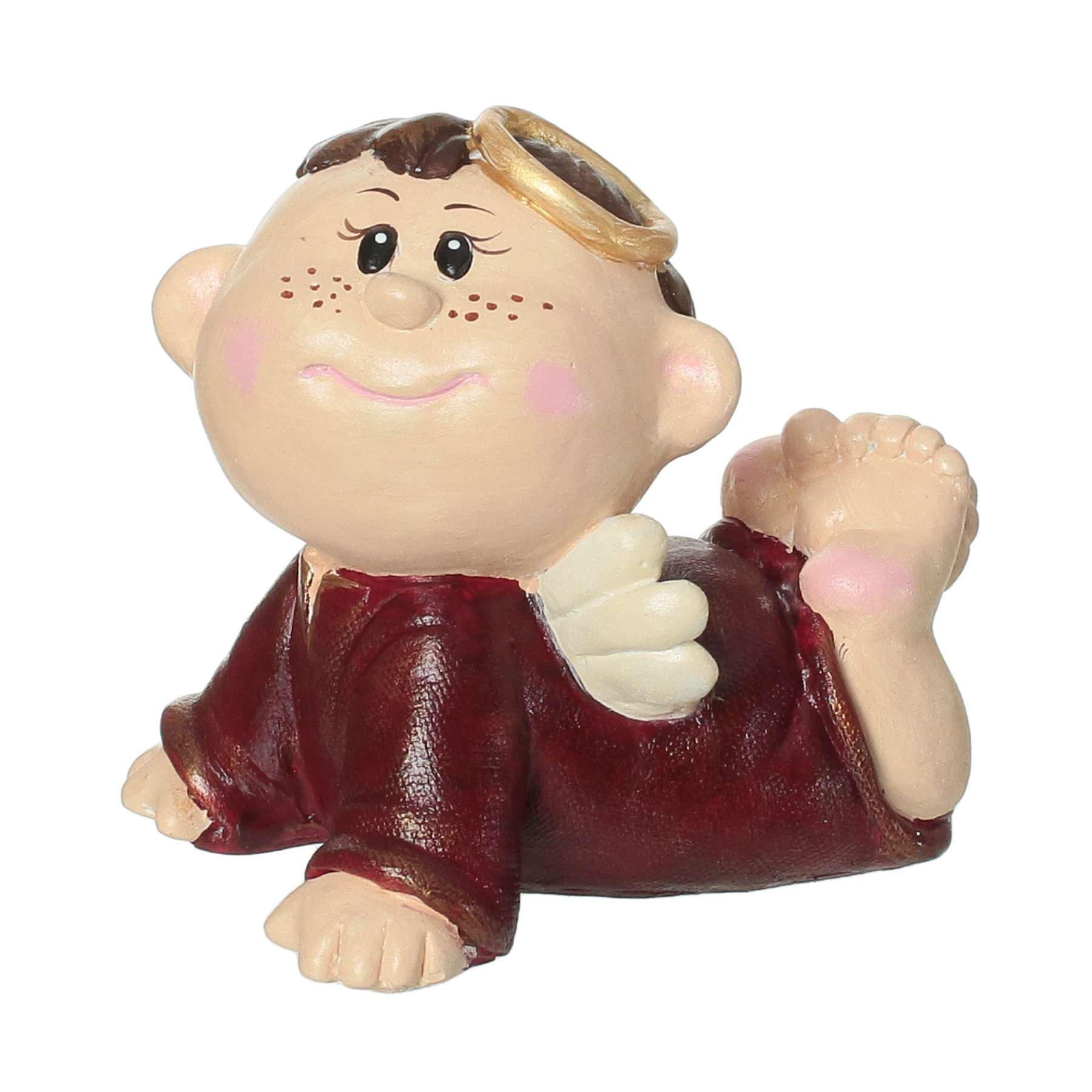 Сувенир декор для дома Ангелочек игривый №1 ручная работа гипс 15 см