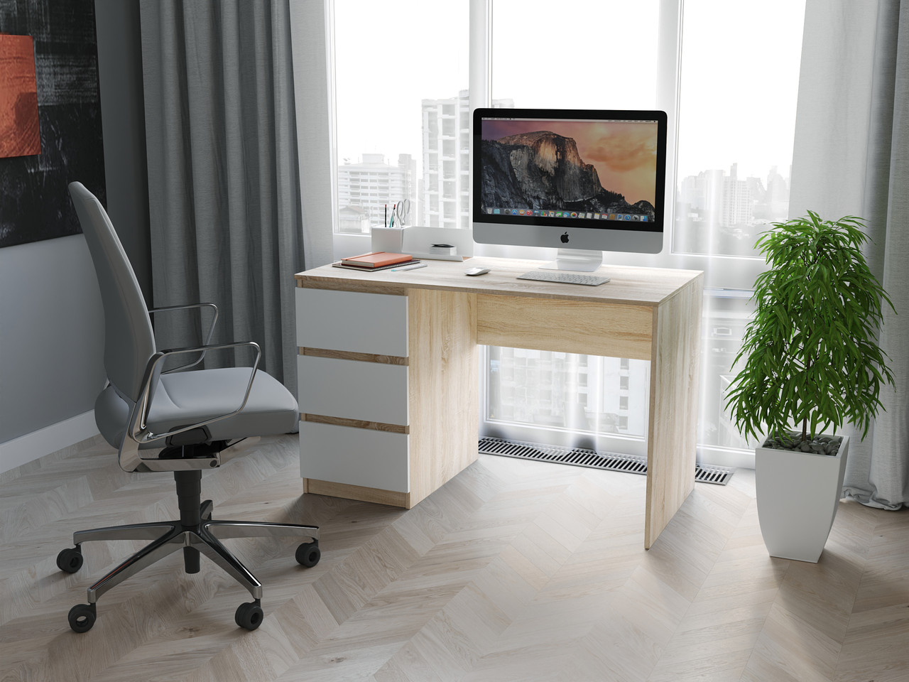Компьютерный стол Moreli T-224 Left 1200x755x600 мм Дуб сонома/Белый (641190936a78f952703cb505) Компьютерный стол Moreli T-224 Left 1200x755x600 мм Дуб сонома/Белый (641190936a78f952703cb505)