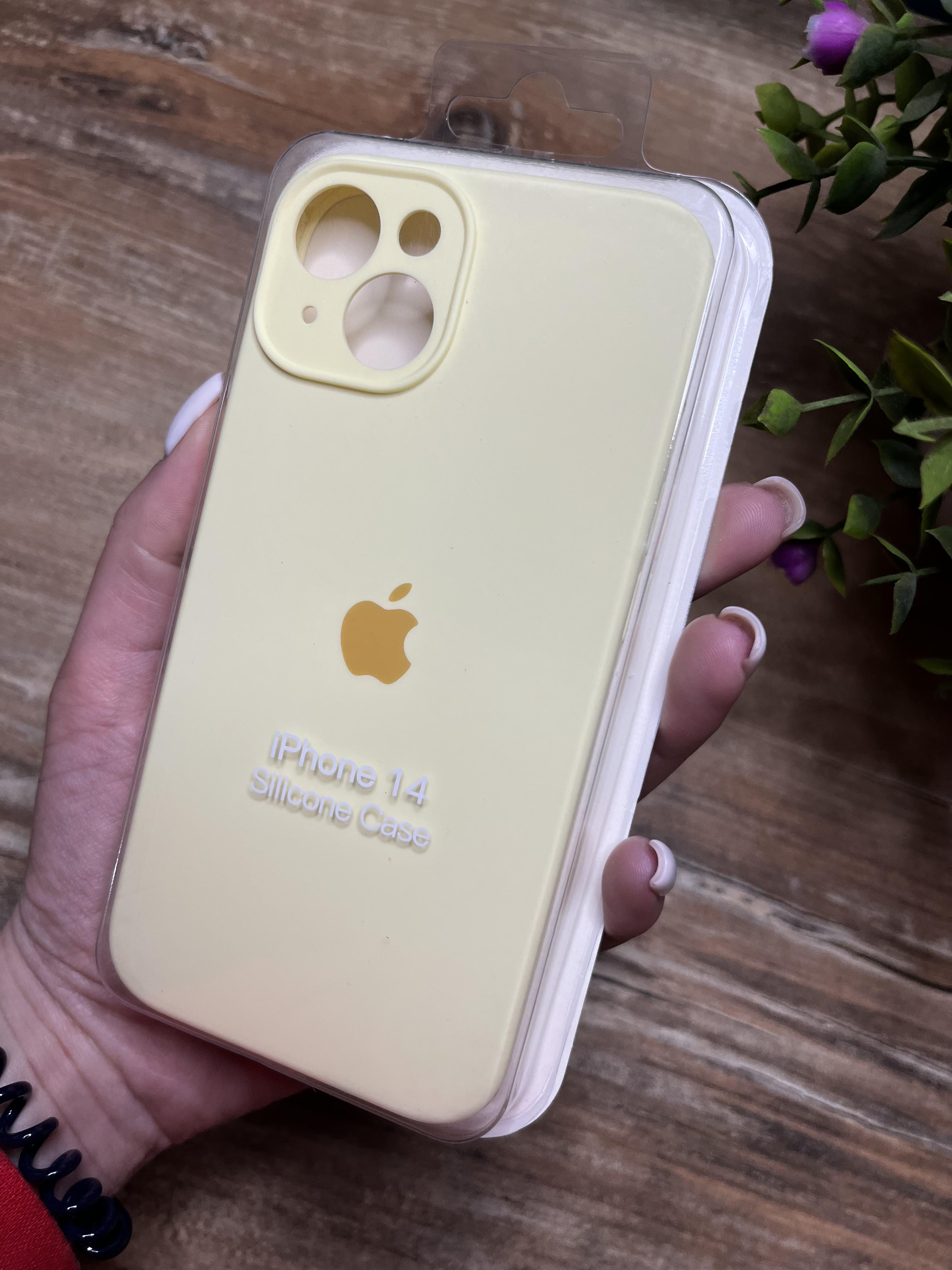 Чохол накладка на iPhone (Айфон) 14 закритий низ та закрита камера silicone case full camera на apple