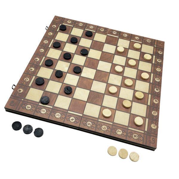 Игра шахматы нарды шашки Newt Set1 NE-LG-11 3в1 - фото 6