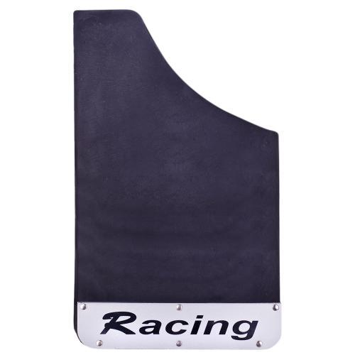 Брызговики черный (малый) 2шт с накладкой из нержавеющей стали RACING (87421)