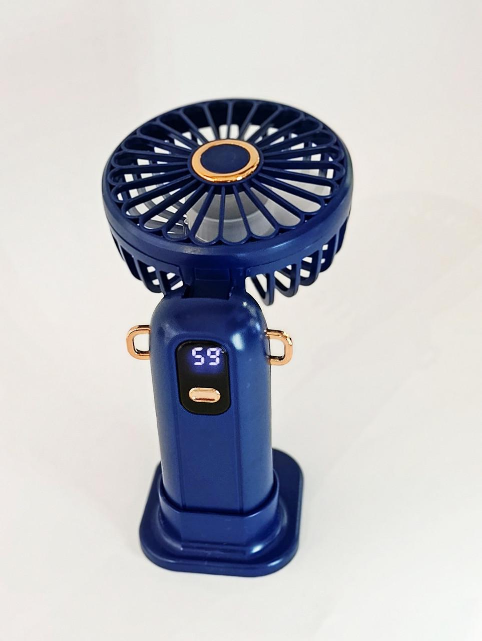 Вентилятор міні на акумуляторі Синій - фото 4 Вентилятор міні на акумуляторі Синій - фото 4