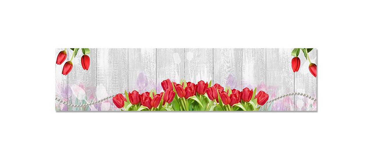 Наклейка виниловая на кухню Zatarga Красные тюльпаны 600х2500 мм (1283915684)