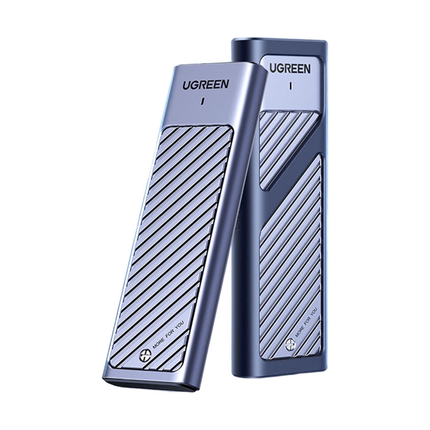 Зовнішня кишеня UGREEN для SSD M.2 Dual Protocol NVMe SATA USB 3.2 Gen 2 10Gbps алюмінієвий UASP TRIM SMART Темно-сірий (35051) - фото 13