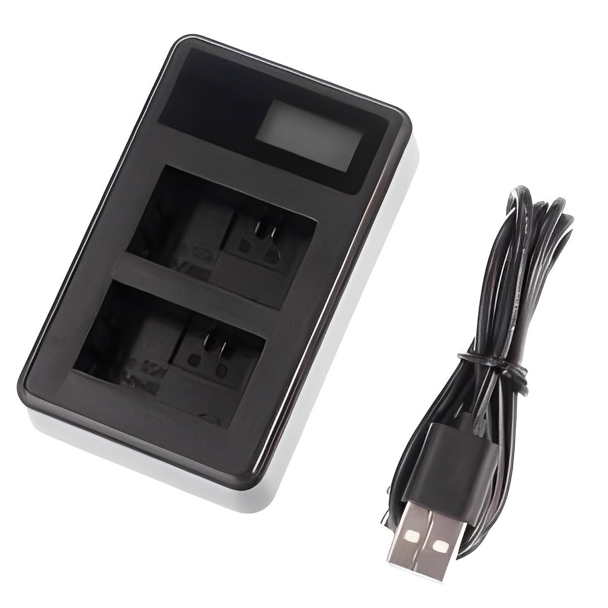 Устройство зарядное LCD2-NPW126 с USB для 2-х аккумуляторов FujiFilm NP-W126 NP-W126S