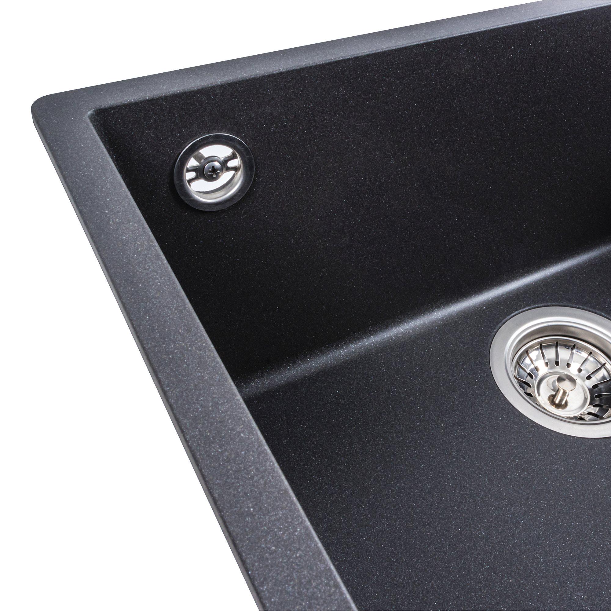 Мойка для кухни гранитная Platinum 5444 OASIS матовая Морион - фото 4 Мойка для кухни гранитная Platinum 5444 OASIS матовая Морион - фото 4