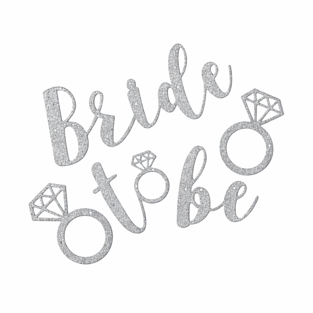 Гирлянда бумажная “Bride to be” Серебряный (132)