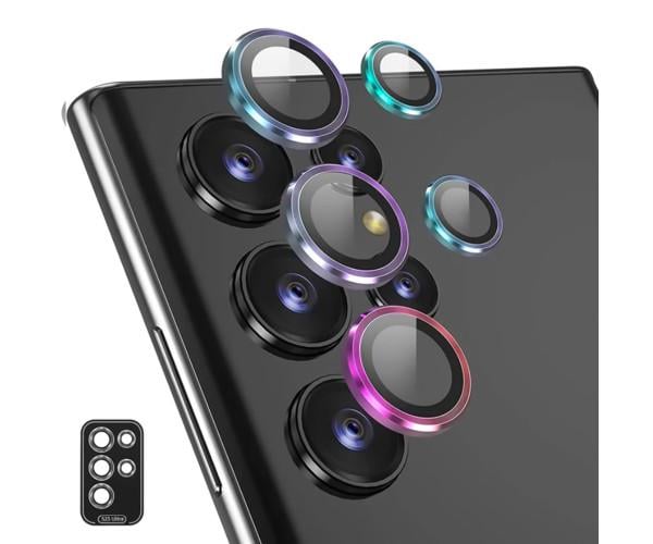 Защитное стекло с рамкой CD Pattern для Samsung Galaxy S25 Ultra на заднюю камеру Разноцветный