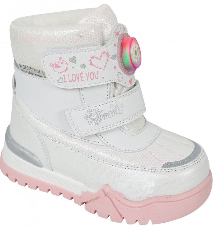 Сноубутсы на облегченной подошве Tom.m 7677F р. 27 Белый Сноубутсы на облегченной подошве Tom.m 7677F р. 27 Белый