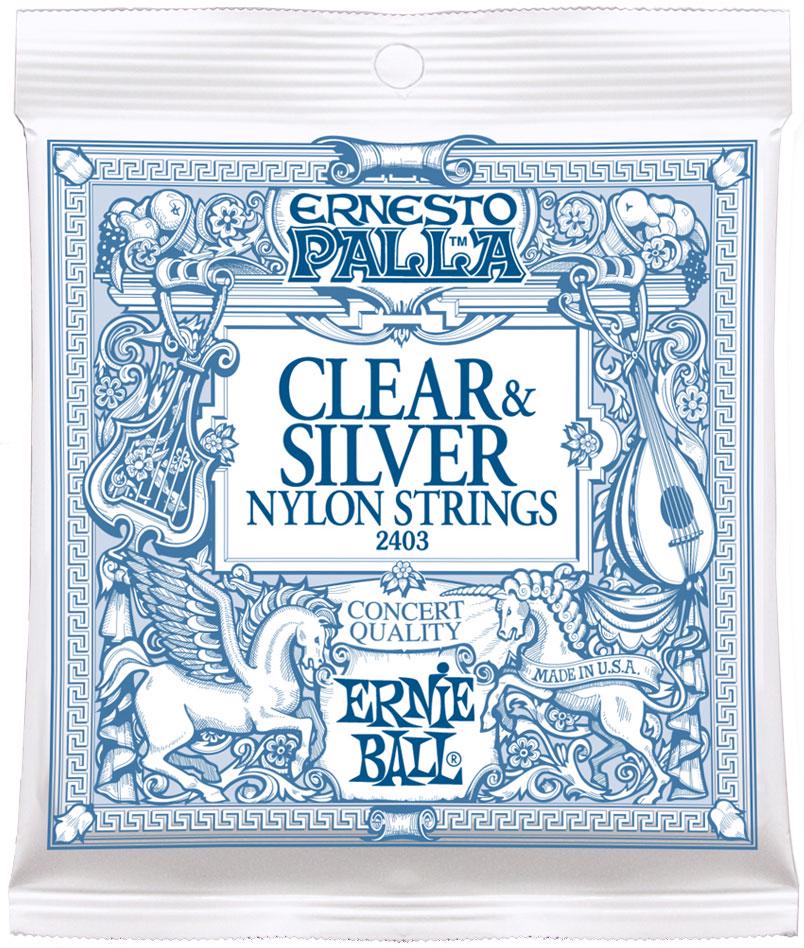 Струны Ernie Ball 2403 Ernesto Palla 28-42 Classical Clear & Silver Nylon (70)