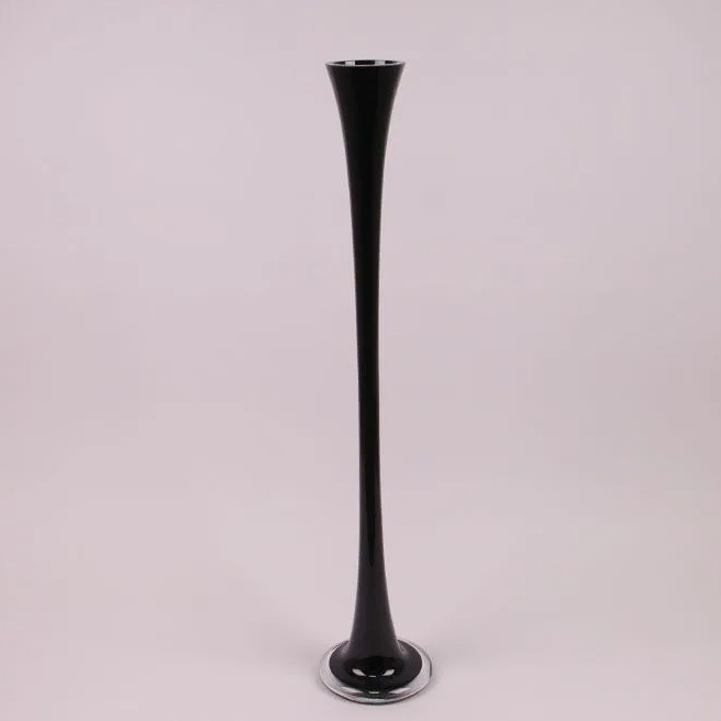 Ваза стеклянная Flora Pypa 80 см Черный (8272)