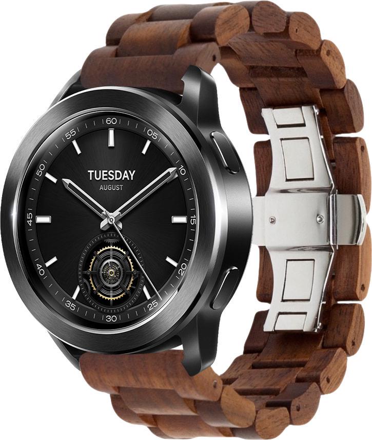 Ремешок деревянный WoodLock для Xiaomi Watch S3 Brown (37133-30)