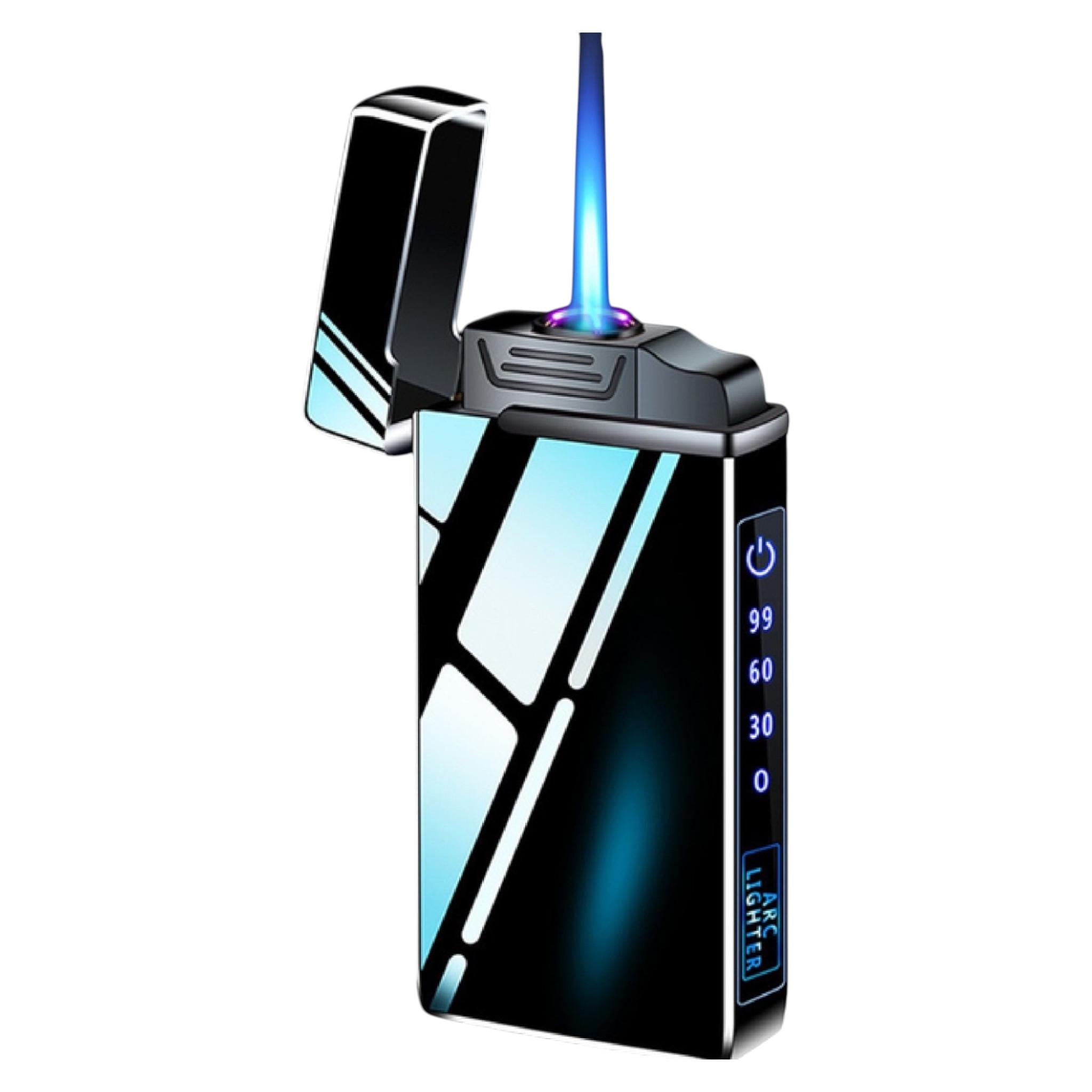 Запальничка газова електроімпульсна USB Lighter L-635 2в1 у подарунковій упаковці Black (26463568)
