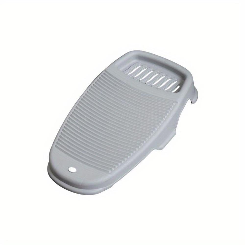 Доска для стирки белья рифленая пластиковая ручная 44x23,5 см Серый