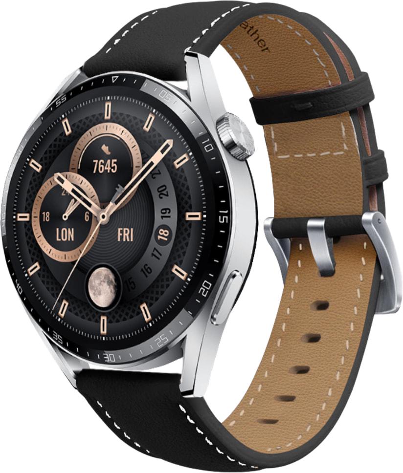 Ремешок кожаный Folsa для Huawei Watch GT3 46 мм Black (31548-2B)