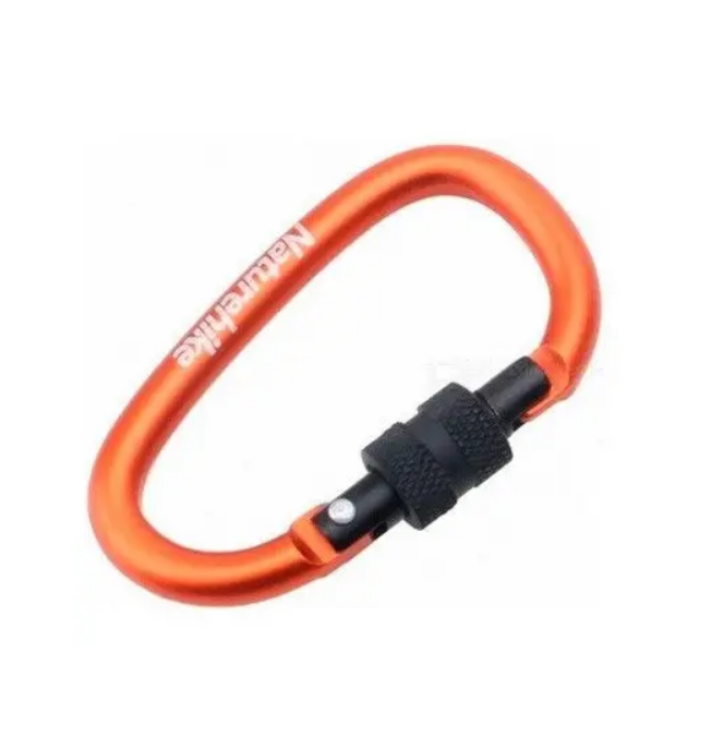 Карабін з муфтою D-подібний Naturehike NH15A008-D 4х8 см Orange (fc68478b)